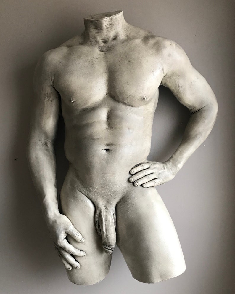 Crixus Nude Male Erotic Lifecast Sculpture Penis Wall Art image 2