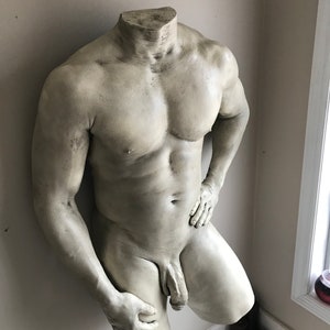 Crixus Nude Male Erotic Lifecast Sculpture Penis Wall Art image 8