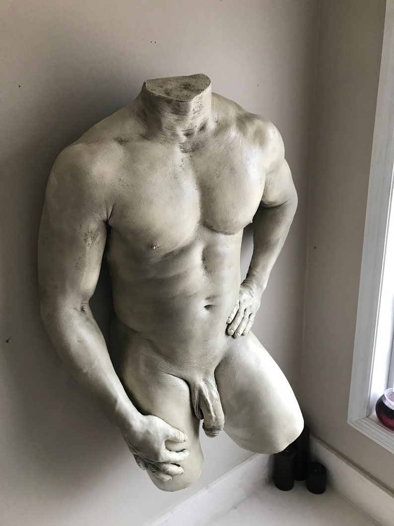 Crixus Nude Male Erotic Lifecast Sculpture Penis Wall Art image 8