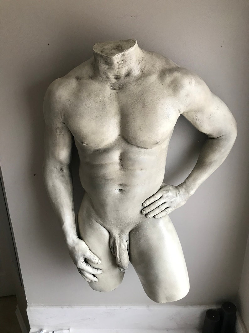 Crixus Nude Male Erotic Lifecast Sculpture Penis Wall Art image 4