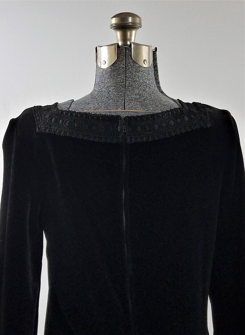 Small 1970s Velvet Maxi Tunic Dress
