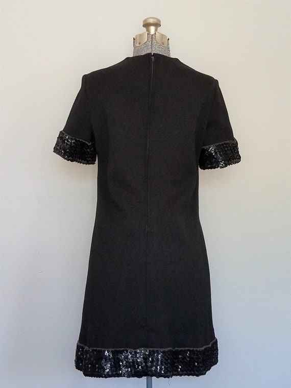 Vintage 1960s Mod Sequin Dress 60s Retro Dress Li… - image 4
