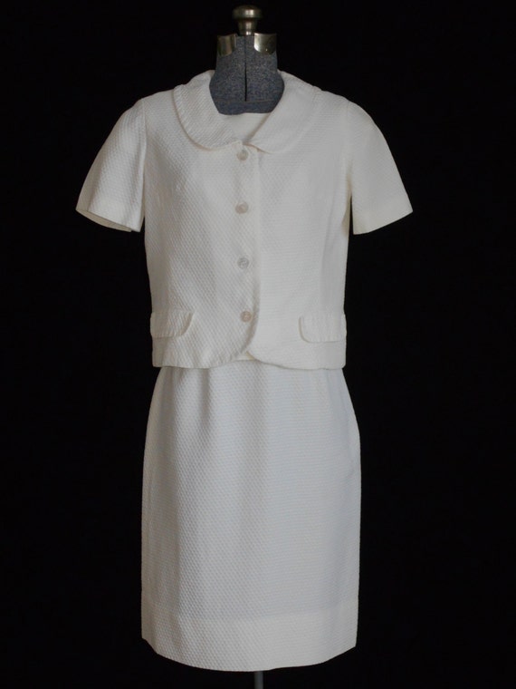 Vintage Suit 1950s Suit Retro Suit White Suit 50s