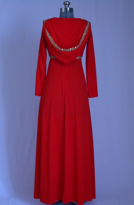 red and gold maxi dress