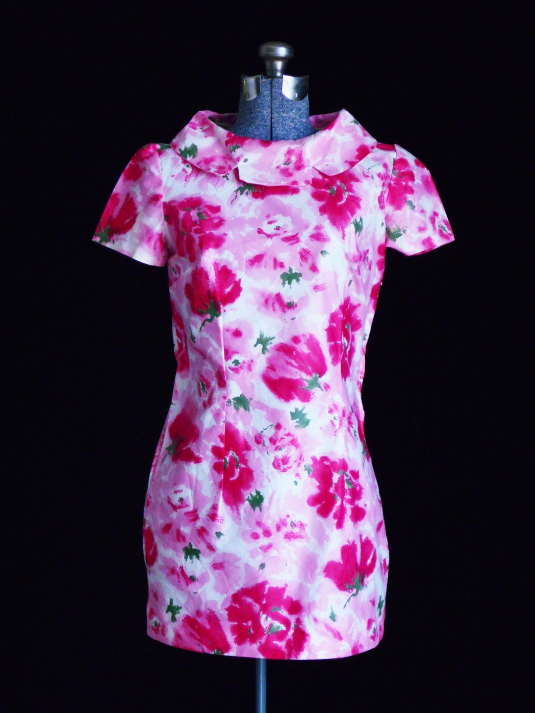 mini dress floral AMUR Kimberly Mini Dress Mosaic Poppies