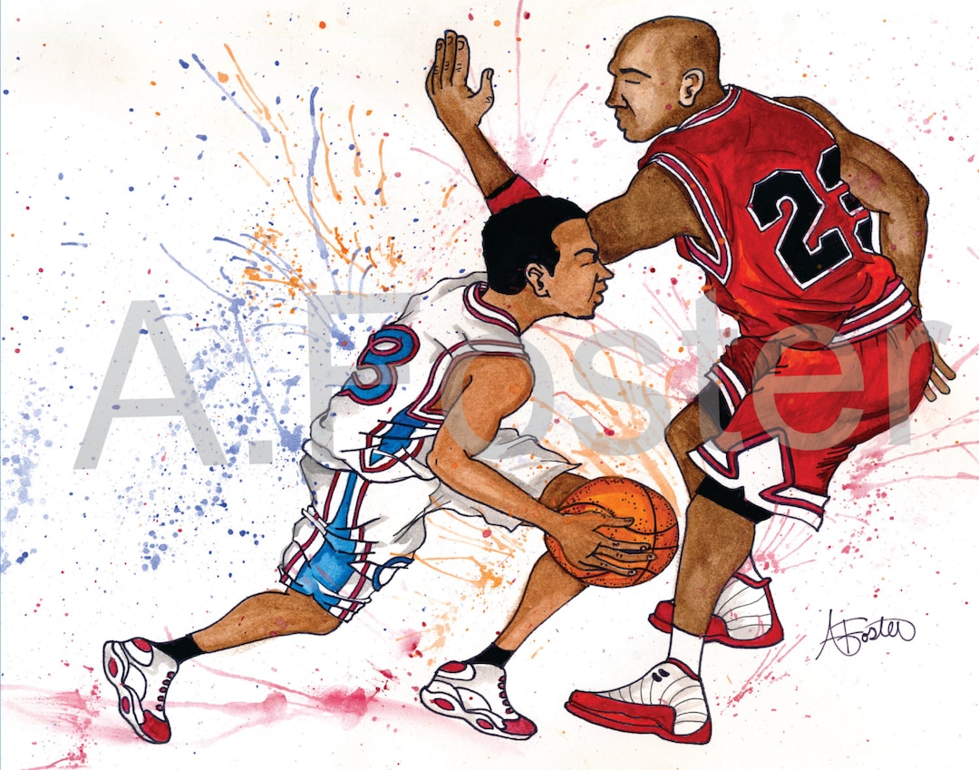 Philadelphia Sports Art Allen Iverson Philadelphia 76ers Etsy