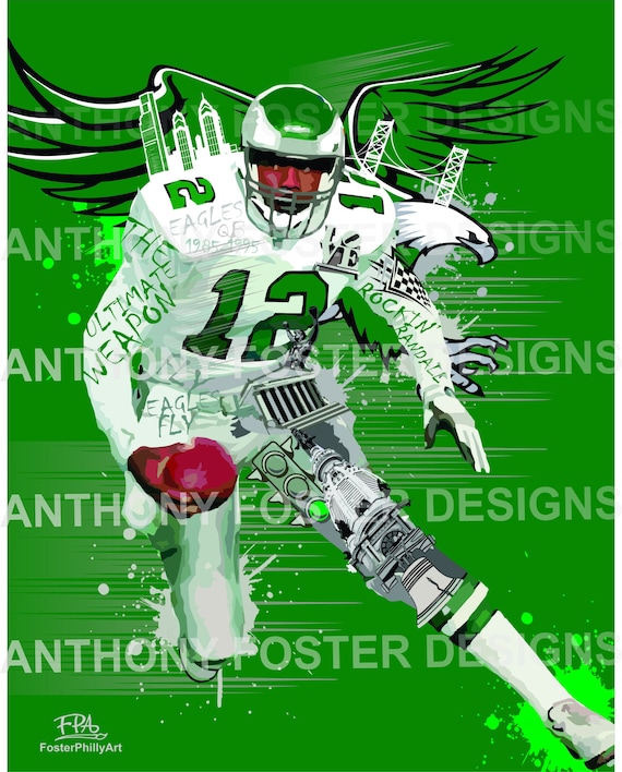 Philadelphia Sports Art Randall Cunningham Custom Print Etsy