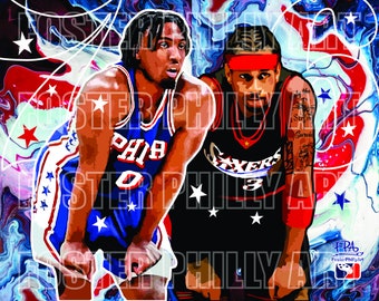 Philadelphia sports art -  "AI & TYRESE"  Custom Print