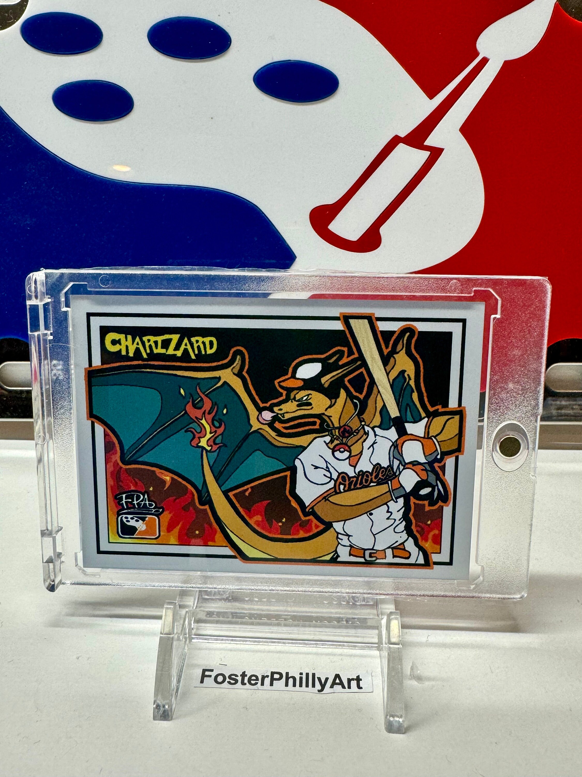 Custom Metal Card - Charizard Oriole (white) - Etsy