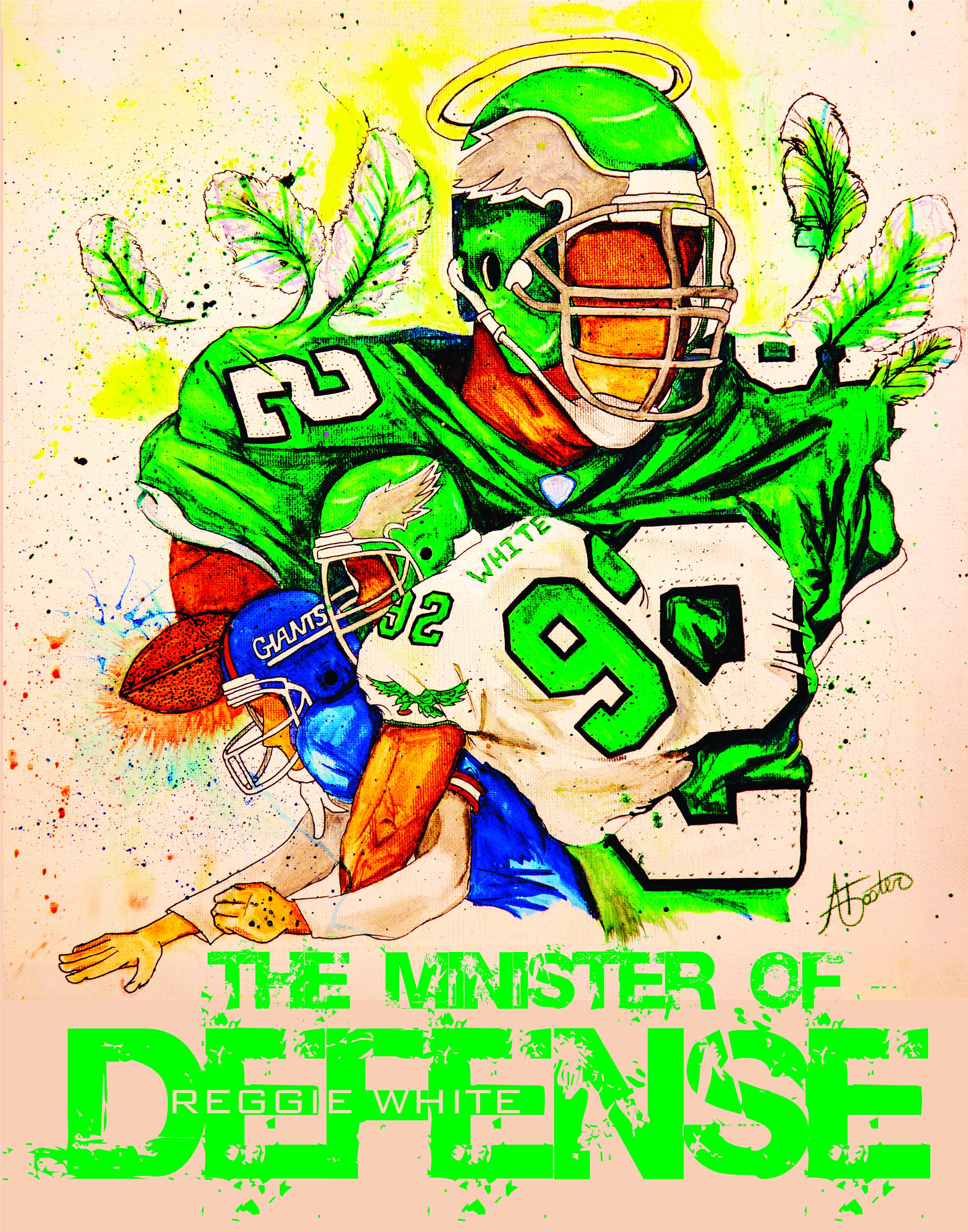 Philadelphia Sports Art Reggie White Etsy