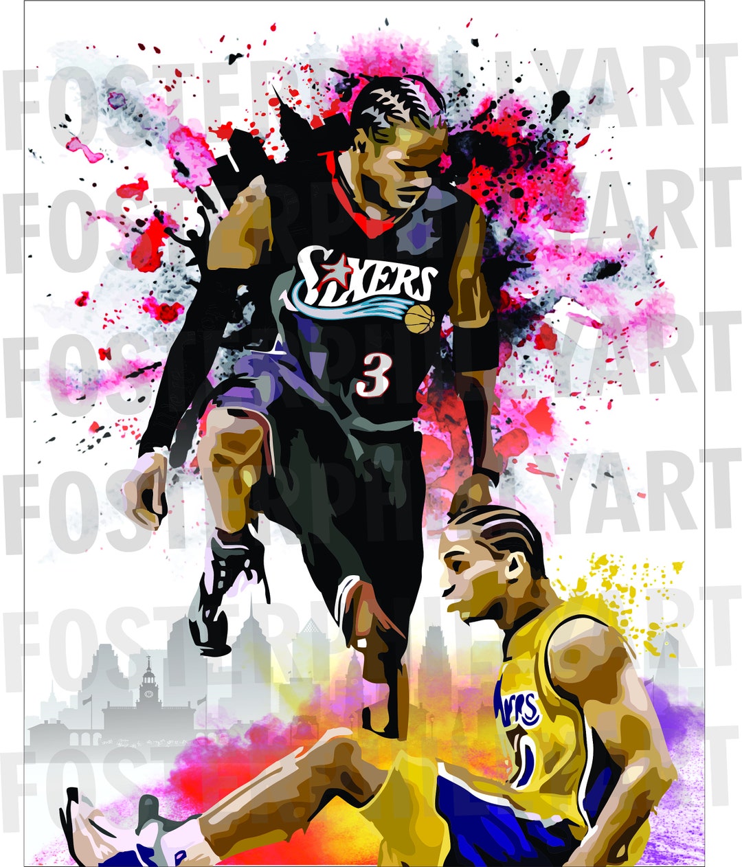 Philadelphia Sports Art the Step Over CUSTOM PRINT Etsy