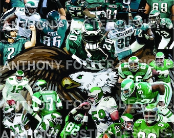 Custom philly sports art - Eagles Greats