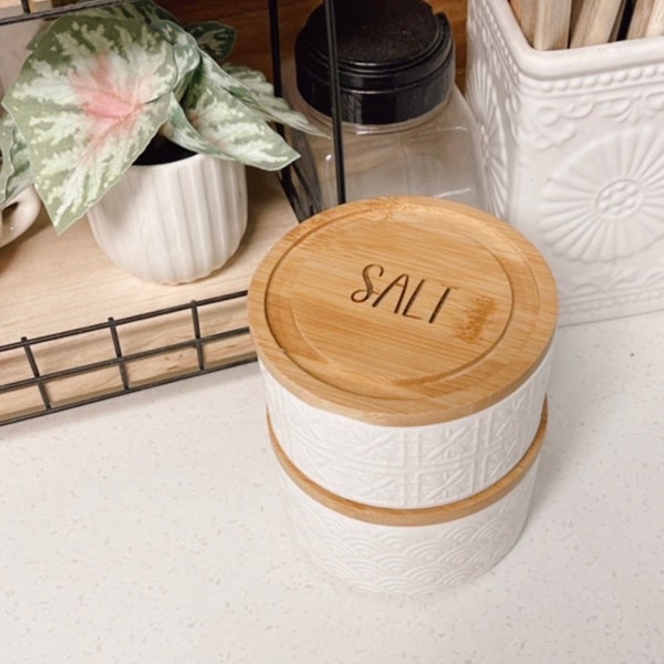 Engraved Salt/Pepper Pinch Bowl Set Font 2