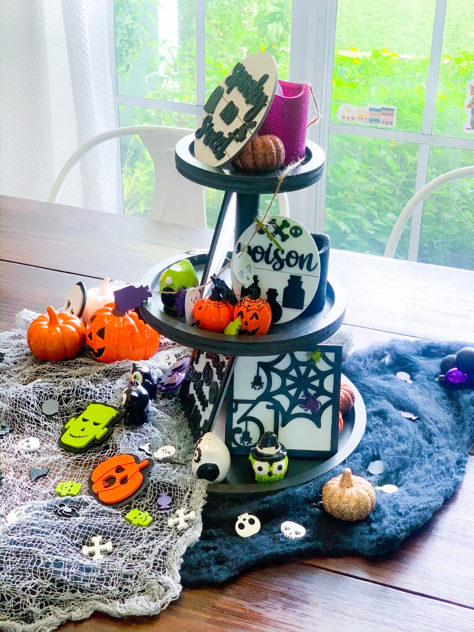 Halloween Decor for Tiered Trays Set J Etsy.de
