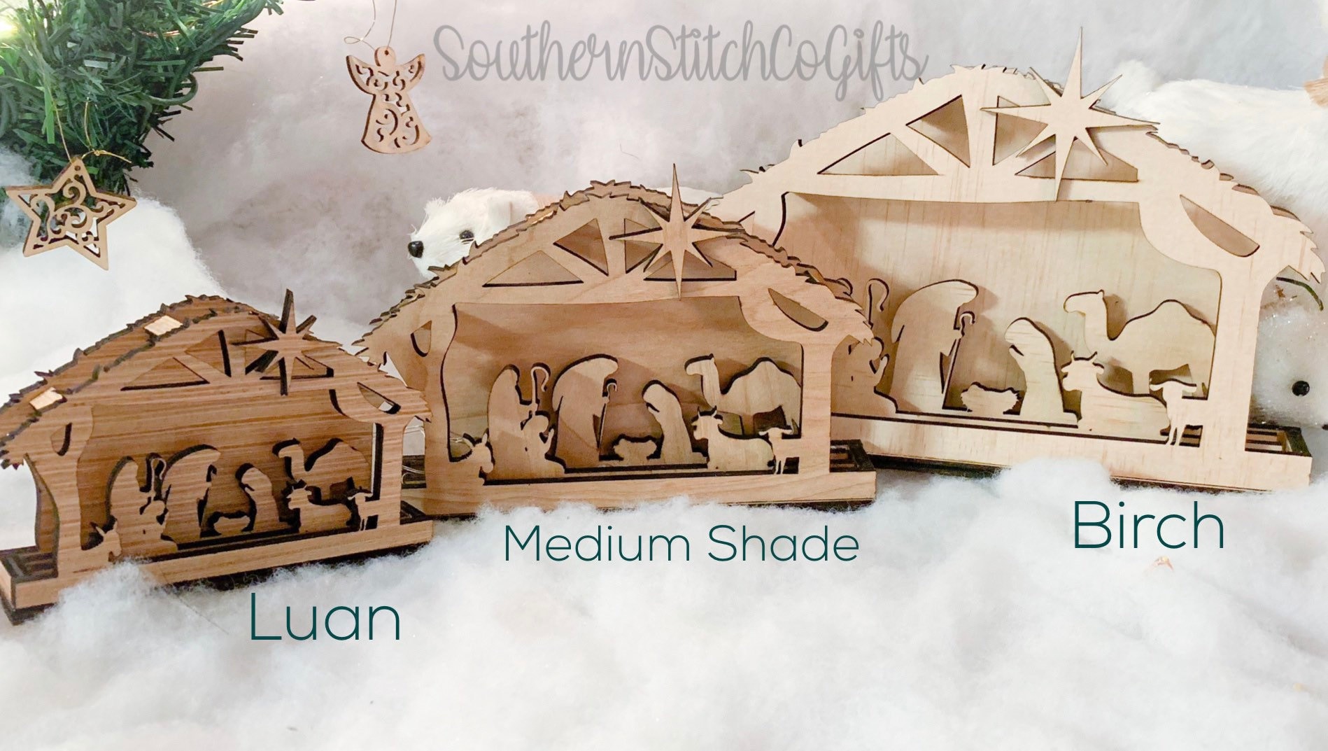Laser Cut Nativity Scene Etsy