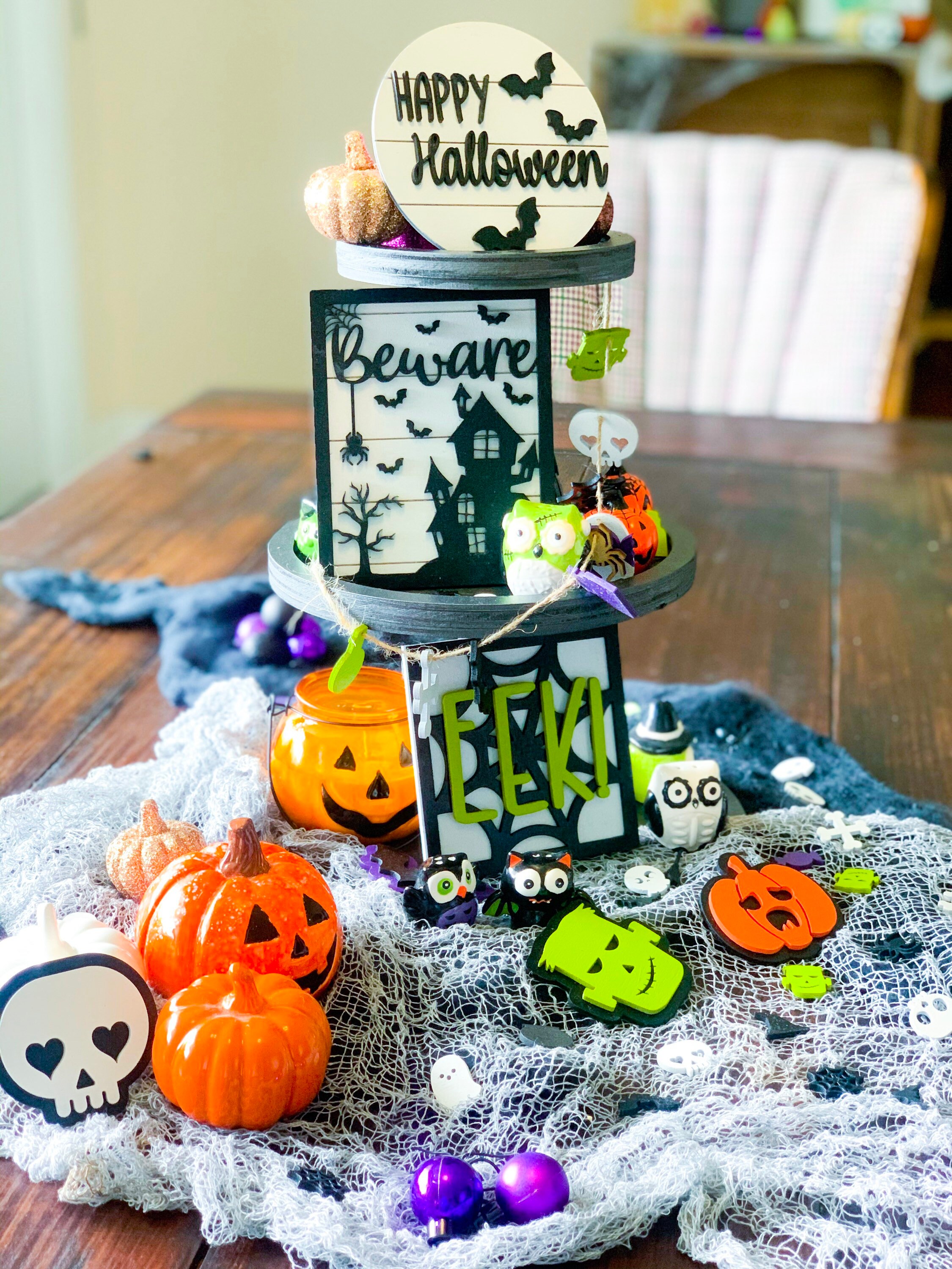 Halloween Decor for Tiered Trays Set F Etsy