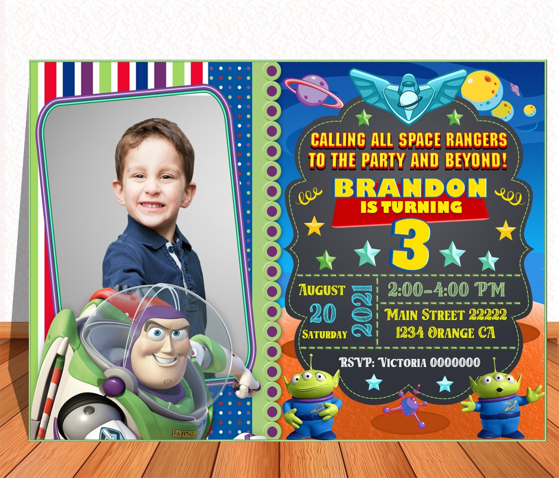 Buzz Lightyear EDITABLE and or PERSONALIZED Printable Photo - Etsy