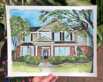 Watercolor House or Venue Painting