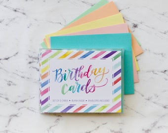 Happy Birthday Set of 5 Cards