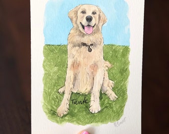 Watercolor Pet Portrait- Custom
