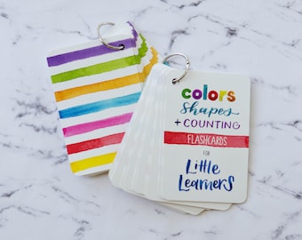 Colors, Shapes & Counting Flashcards