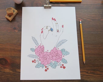 Original Marker Illustration - OK Hand ORIGINAL