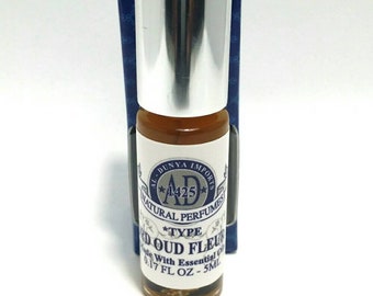 Oud Fleur - Al Dunya Imports - Perfume Body Oil Fragrance. (6 bottle sizes available). Rollerball applicator.