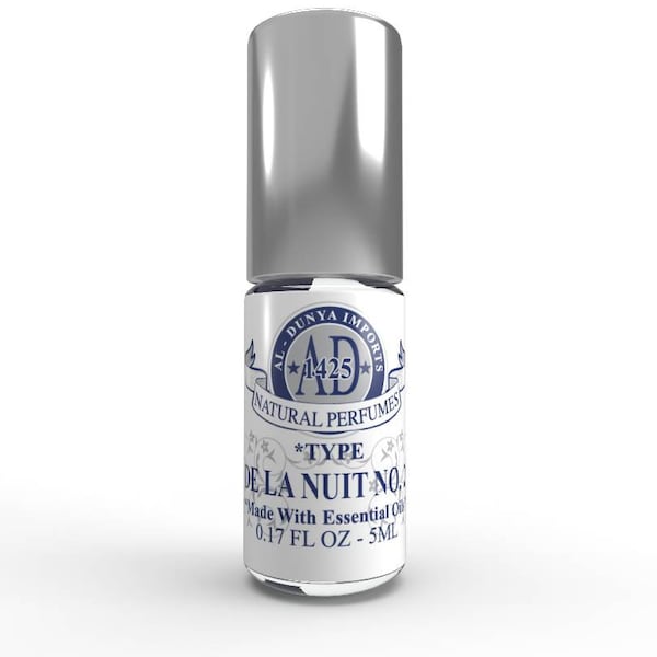 De La Nuit No. 2 - Al Dunya Imports - Perfume Body Oil Fragrance. (6 Bottle Sizes). Concentrated.