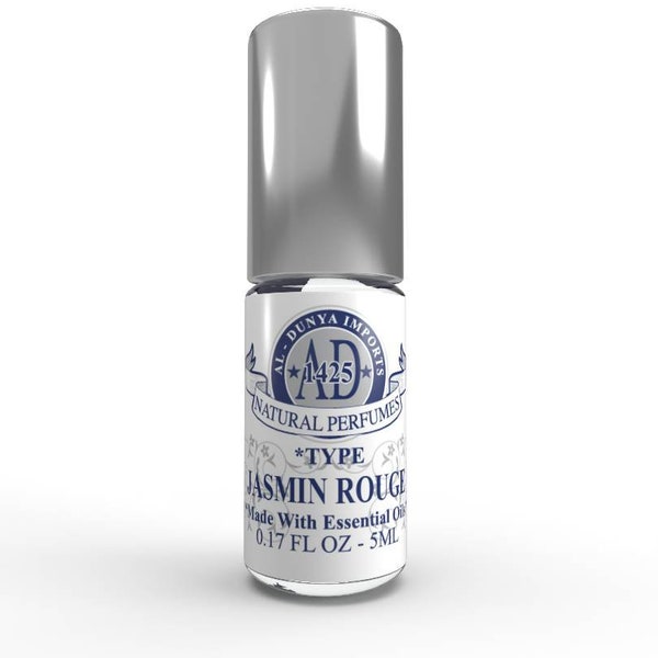 Jasmin Rouge - Al Dunya Imports - Perfume Body Oil Fragrance (6 Bottle Sizes) Essential Oil Concentrate.