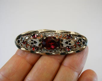 NEIGER Czechoslovakia Glass Cabochon, 1920-1930's Rectangular