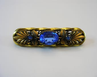 lot de 2 anciennes broches fantaisies en verre strass vintage
