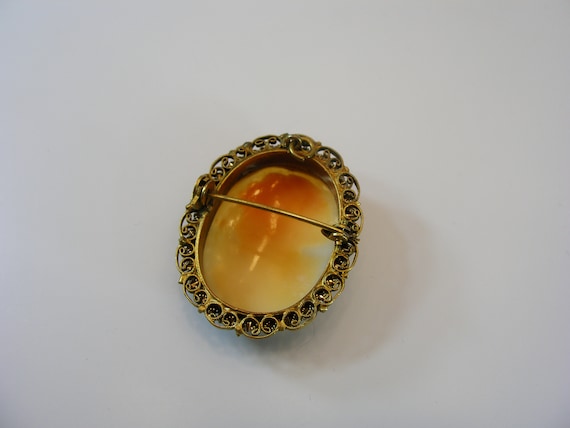 Carved Brooch Pin Pendant, Carved Shell Cameo Pen… - image 7
