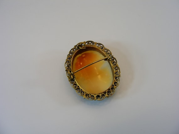 Carved Brooch Pin Pendant, Carved Shell Cameo Pen… - image 6