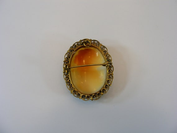Carved Brooch Pin Pendant, Carved Shell Cameo Pen… - image 5