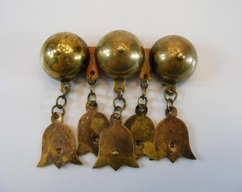 Scandinavian Folk Brooch Exquisite Brass Pin Antique Art Nouveau Costume Style Scandinavian Nordic Jewelry