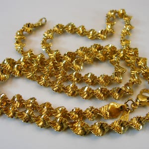 Vintage NAPIER Twisted Necklace, Napier Pretty Gold Tone Glittery Necklace, Vintage Napier Jewelry