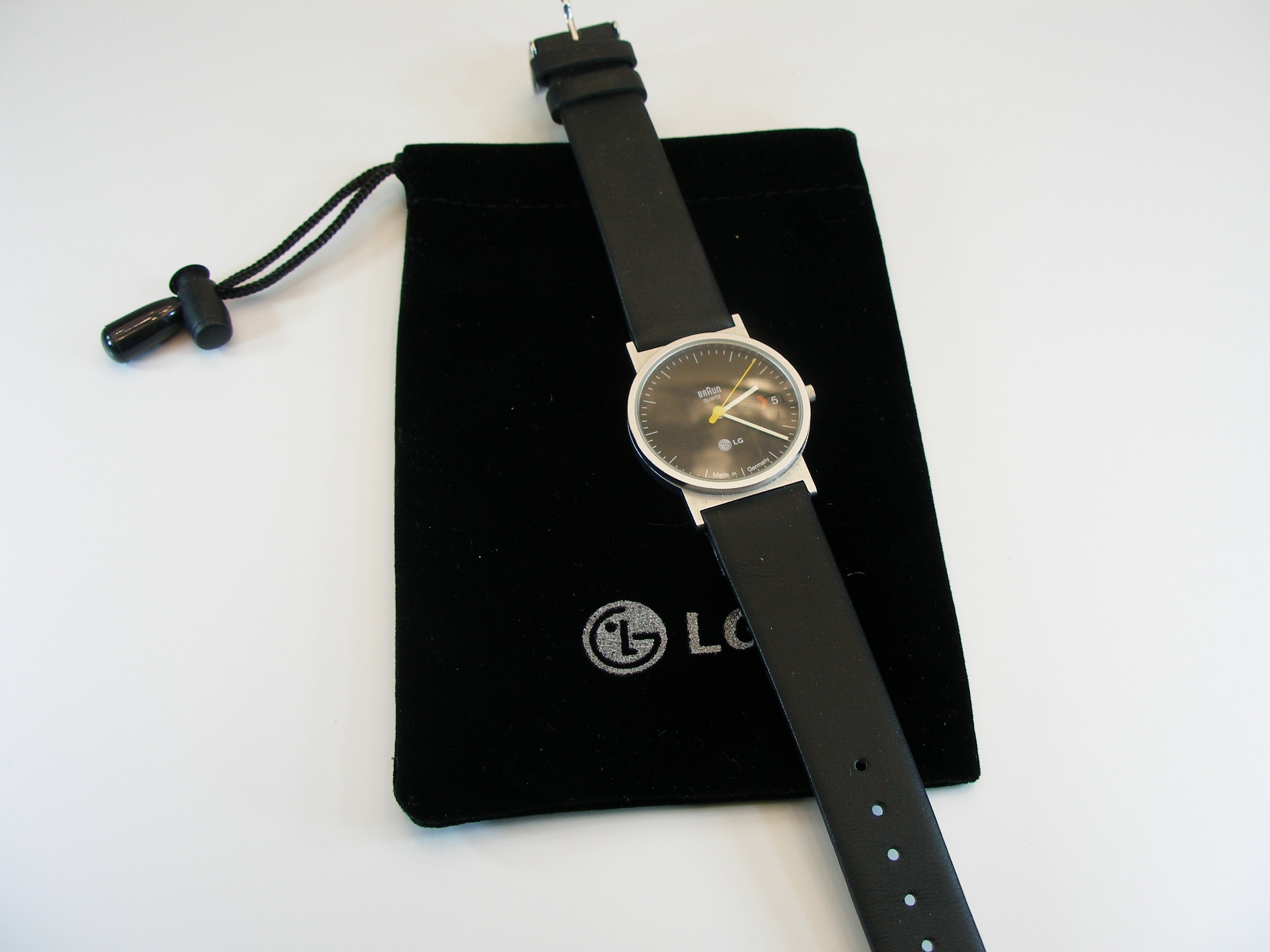 True Vintage 90s Braun AW 20 3802 Classic Quartz Wrist Watch With Leather Strap dietrich Lubs Designers Watch made in Germany Etsy