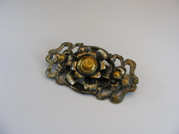 Art Nouveau brooch, Metalwork, Antique Jewelry, 1… - image 3