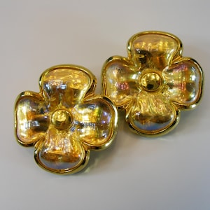 1940er Jahre Brilliant Lucite Blüten Ohrringe Schönheiten-Made in Germany Vintage Floral Kunststoff Lucite Celluloid Ohrclips