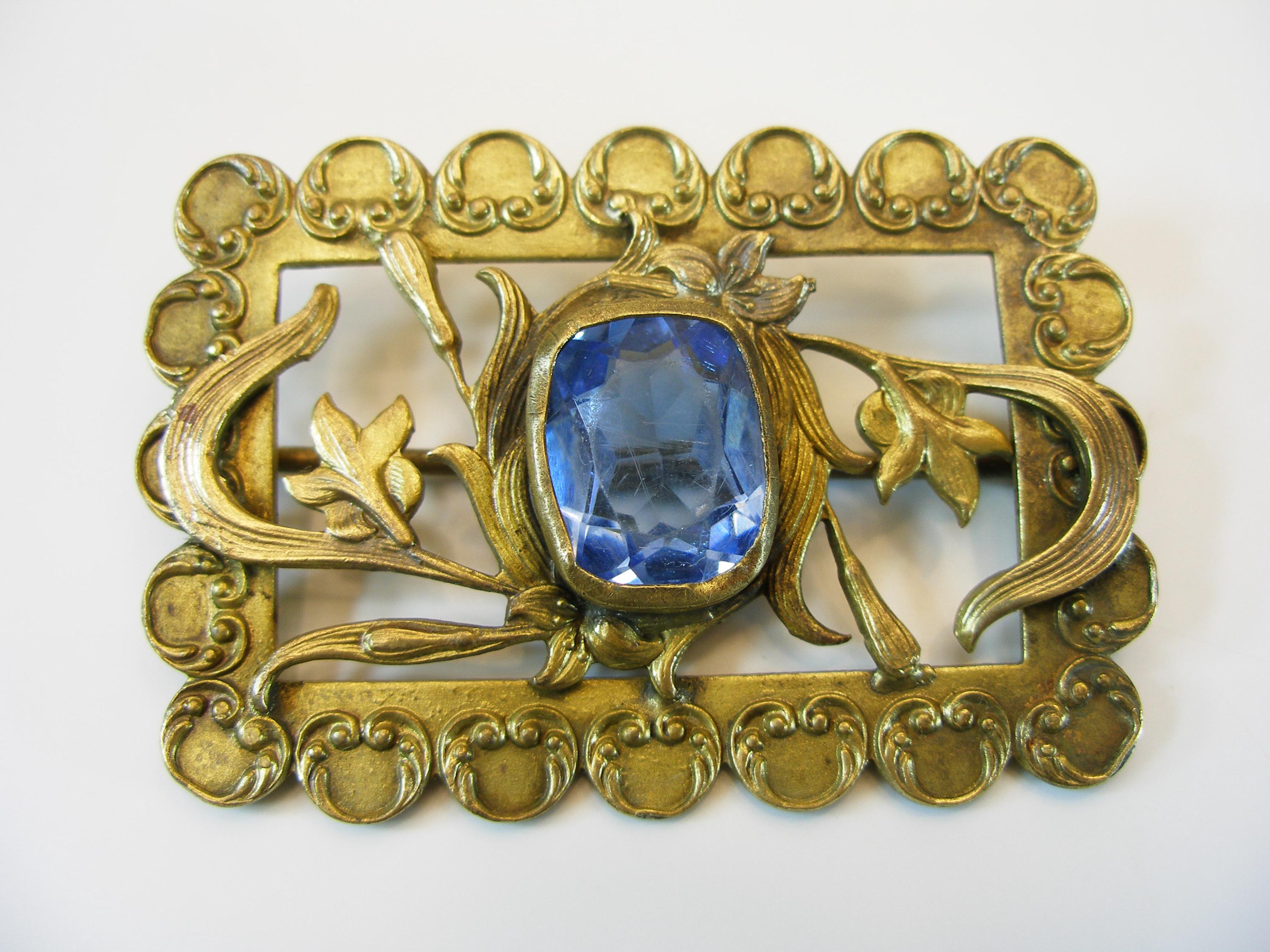 Broche Vintage Art Déco Des Années 1920/30 - Acier Inoxydable - Vieux Stock Neuf Sans Emballage