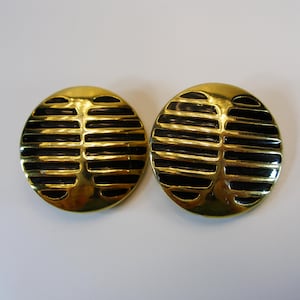 LES BERNARD Gilded Medallion Drop Statement Earrings With Colorful Gripoix Glass By Les Bernard, 1980s Beautiful Dangle