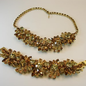 Auténtico collar de eslabones de cristal con topacio Juliana D&E y pulsera de 5 eslabones a juego.