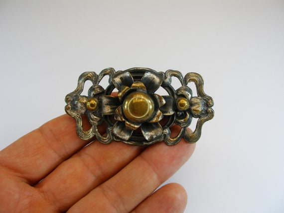 Art Nouveau brooch, Metalwork, Antique Jewelry, 1… - image 5