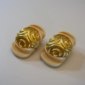 Boucles D'oreilles Clous Rossi En Alliage Doré - Occasion Comme Neuf - Made In Italy - Fermoir à Vis