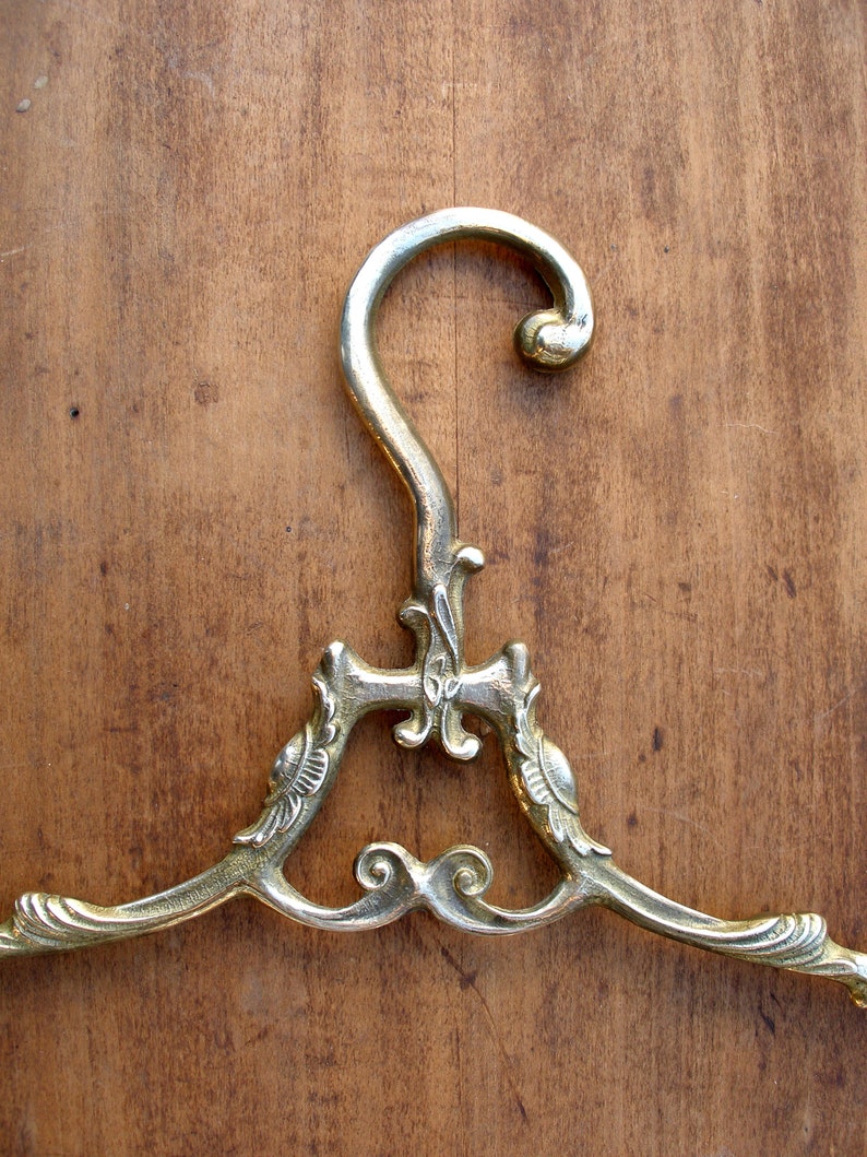 Brass Clothes Hanger Antique French Coat Hanger Brass Etsy
