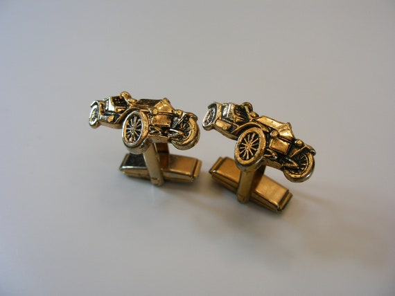 Vintage Car Cufflinks, Old Rolls Royce Classic Ca… - image 6