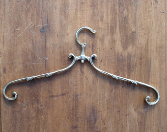 brass coat hanger, brass wedding dress hanger, vintage brass clothes hangers, old vintage brass hanger, antique brass bridal hanger