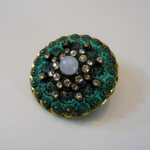 MAX NEIGER Art Deco Czech Brass Filigree Brooch Vintage Floral Brooch Dress Jewelry