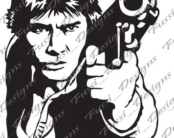 Han Solo and Princess Leia Star Wars Silhouette SVG Cutting File ...