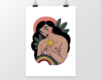 Pachamama - Moder Jord - Giclée Art Print